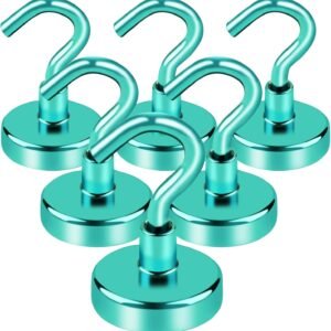 LOVIMAG Cruise Essentials Must Haves, 40Lbs Green Cruise Magnets, Strong Magnetic Hooks for Hanging Cruise Lanyard, Fridge, Ceiling, 6 Pack