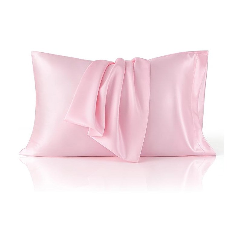 Satin Pillowcase for Hair and Skin Queen, Similar to Silk Pillow Cases, Pillow Cases Set of 2 with Envelope Closure, Pink Room Decor Essentials for Girls, 20x30 Inches, 2pcs
