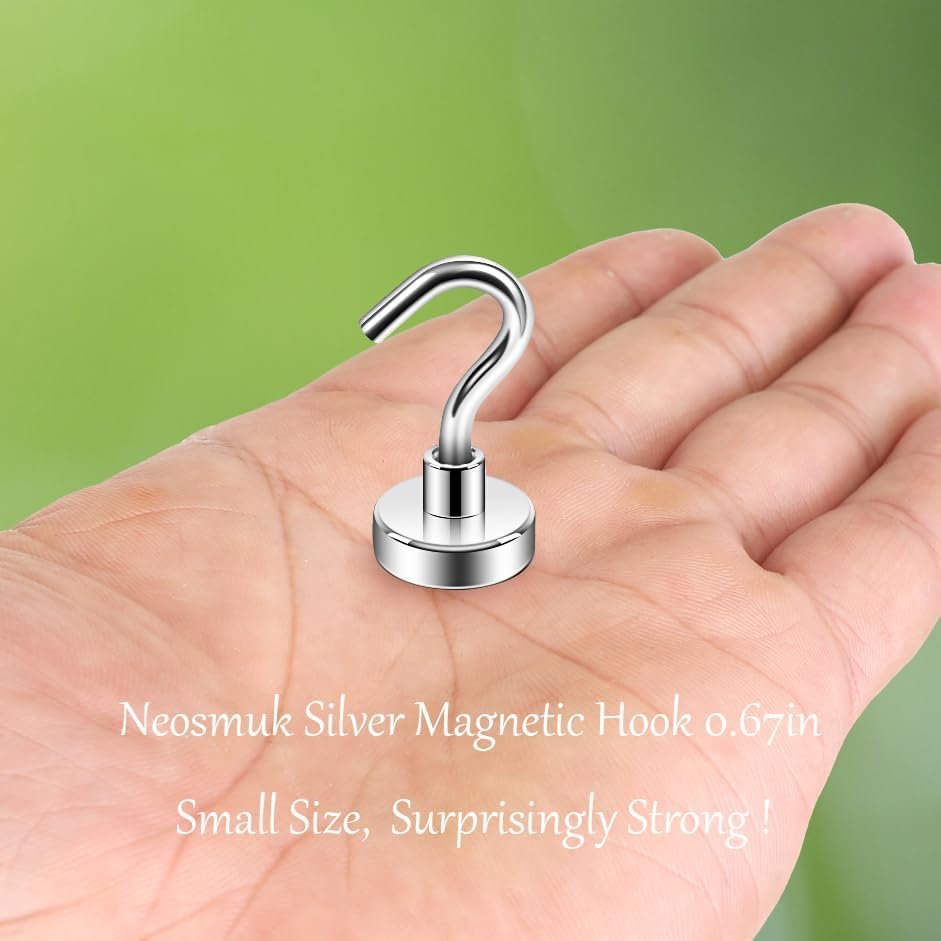 Neosmuk Magnetic Hooks, Cruise Ship Essentials, 30lb+ Heavy Duty Magnetic Hooks for Cruise Cabins, Refrigerator, Grill, Hanging, and Travel | Extra Strong Must-Haves Magnet Hook - Image 3