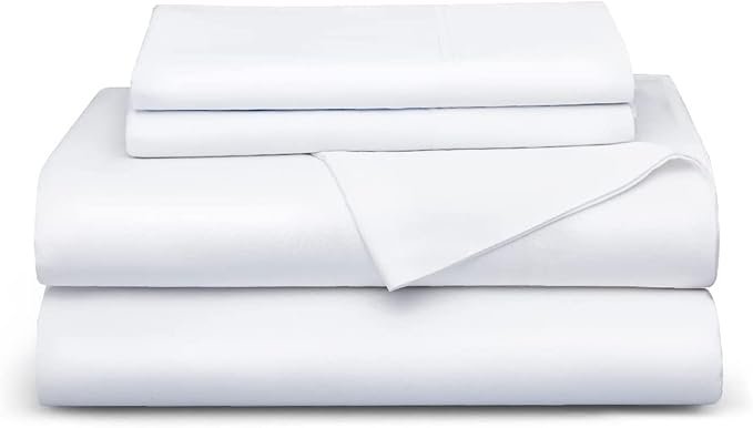 King Size Sheet Set, Cooling Sheets King, Rayon Derived from Bamboo, Deep Pocket Up to 16", Breathable & Soft Bed Sheets, Hotel Luxury Silky Bedding Sheets & Pillowcases, White - Image 3