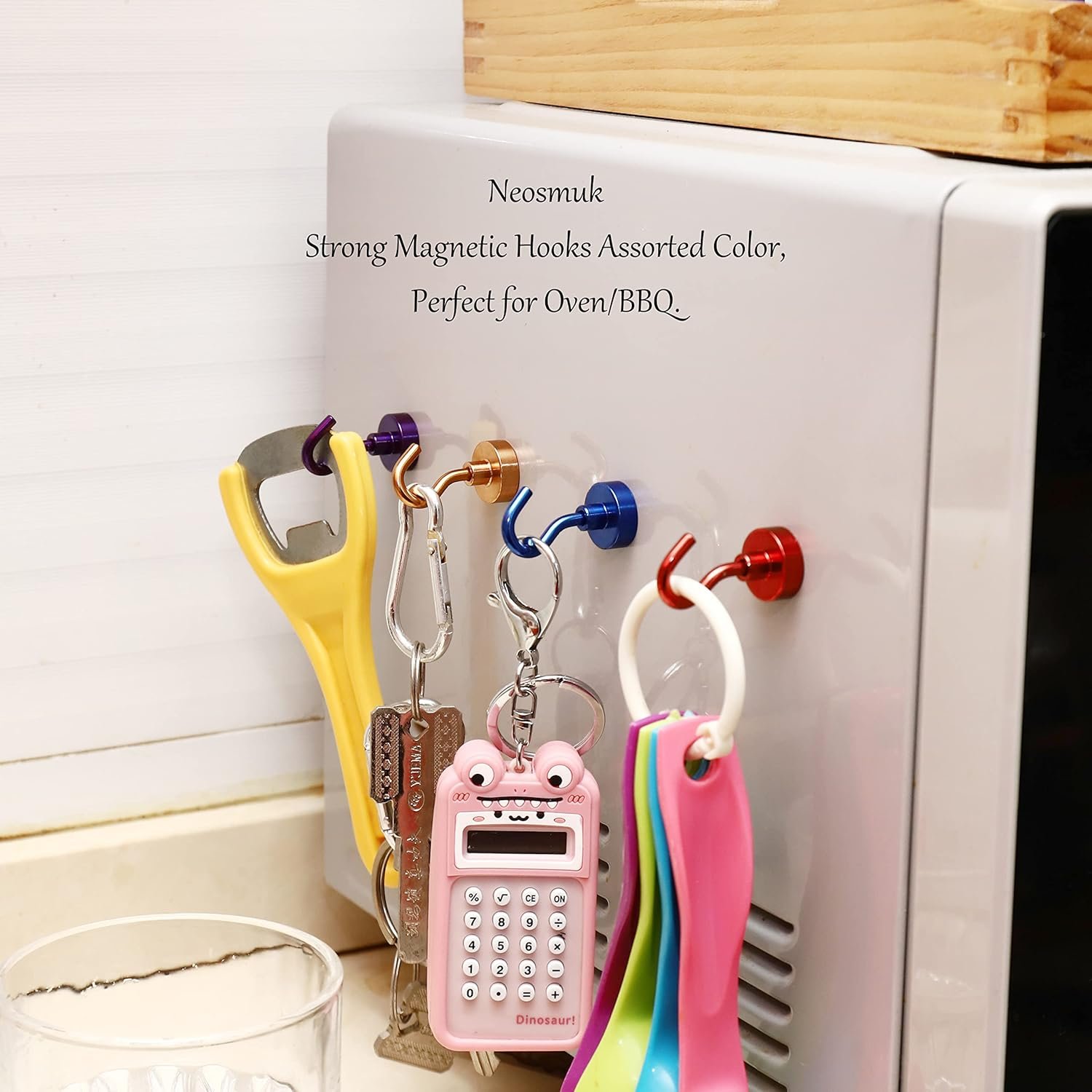 Neosmuk Magnetic Hooks, 30lb+ Heavy Duty Earth Magnets with Hook for Refrigerator, Extra Strong Cruise Hook for Hanging, Magnetic Hanger for Cabins, Grill (Navy Blue, Pack of 6) - Image 4