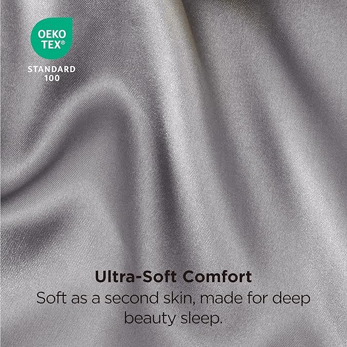 Satin Pillowcases, Similar to Silk Pillowcase 2 Pack,Cooling Pillow Case for Sleeping Women with Envelope Closure, Gifts for Women Men, Dark Grey, Queen Size, 20x30 Inches, 2pcs - Image 5