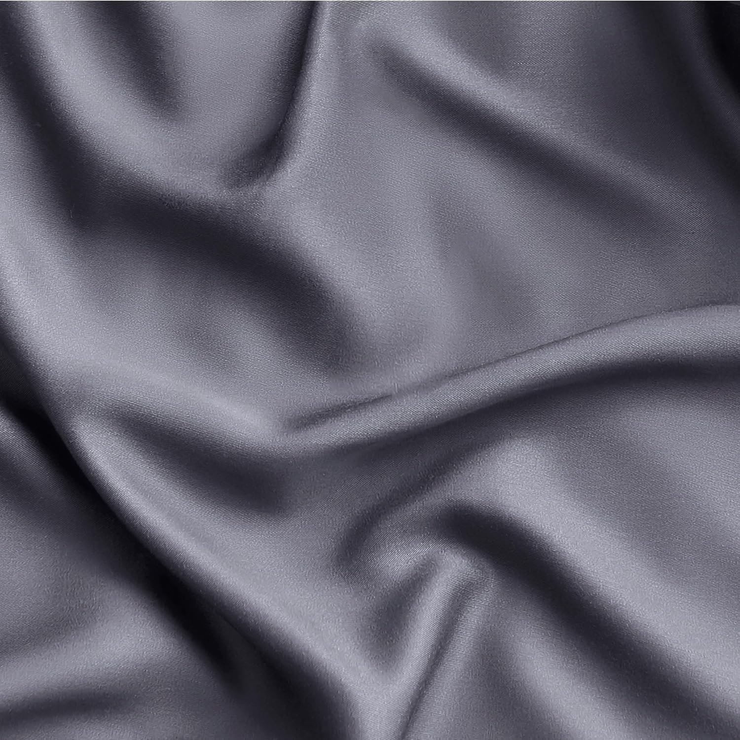 King Size Sheets Set, Cooling Sheets for Hot Sleepers, Rayon Derived from Bamboo, Breathable & Soft, Deep Pocket Up to 16 Inches, Hotel Luxury Silky Bedding, Dark Grey - Image 8