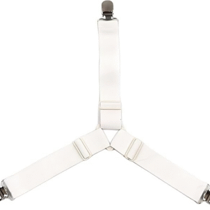 Bed Sheet Holders 1 Pack, Adjustable Elastic Fasteners with Metal Clips, Keep Fitted Sheets Firm and Tight on Mattress